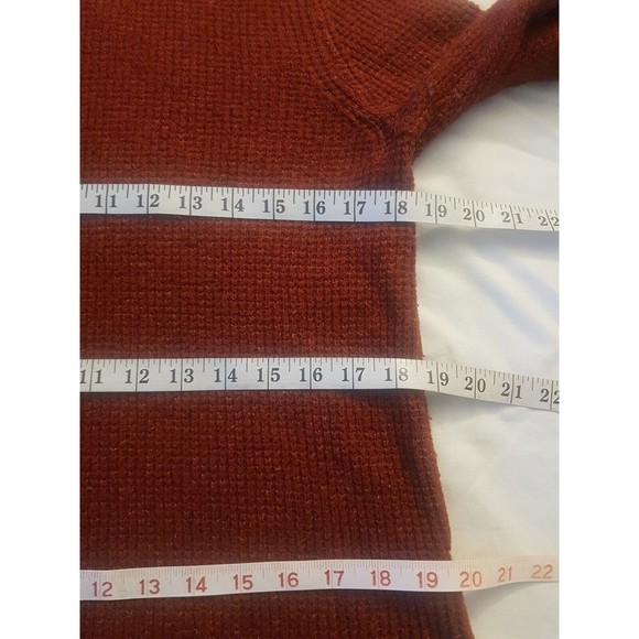 Old Navy Womens Sweater Sz Medium High Neckline Mock Thick Knit Honeycomb Autumn - Picture 11 of 12
